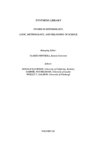 Models and Methods in the Philosophy OF Science