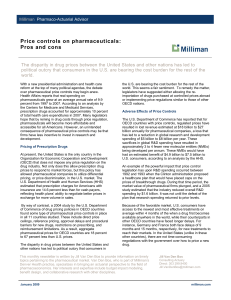 Price controls on pharmaceuticals: Pros and cons