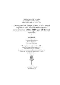 The ion-optical design of the MARA recoil separator and absolute