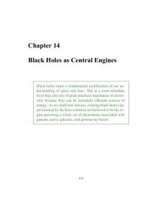 Chapter 14 Black Holes as Central Engines