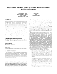 High Speed Network Traffic Analysis with Commodity Multi