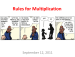 Rules for Multiplication