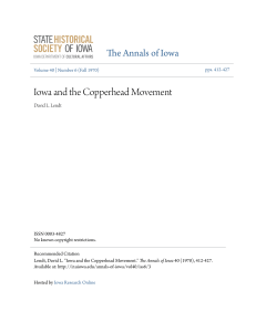 Iowa and the Copperhead Movement