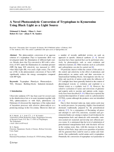 A Novel Photocatalytic Conversion of Tryptophan to Kynurenine