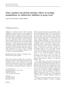 Study repetition and divided attention: Effects of encoding