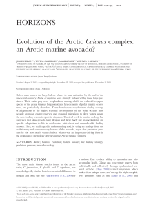 HORIZONS Evolution of the Arctic Calanus