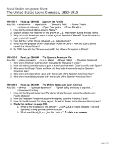 Becoming a World Power Assignment Sheet `13