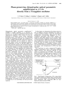 Phase-preserving chirped-pulse optical parametric amplification to