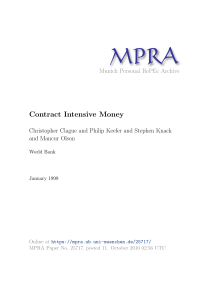Contract Intensive Money - Munich Personal RePEc Archive