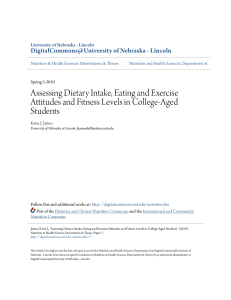 Assessing Dietary Intake, Eating and Exercise Attitudes and Fitness