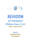 Physiology Revision of GIT (Midterm).