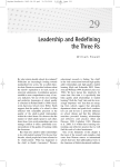 Leadership and Redefining the Three Rs