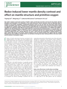 Redox-induced lower mantle density contrast and effect on mantle