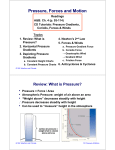 Pressure, Forces and Motion