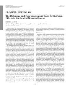 The Molecular and Neuroanatomical Basis for Estrogen Effects in