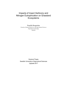 Impacts of Insect Herbivory and Nitrogen Eutrophication on