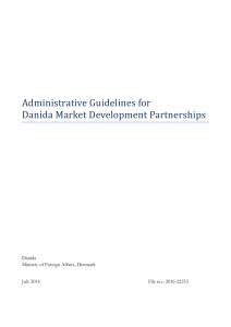 Administrative Guidelines for Danida Market Development