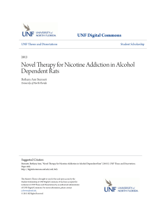 Novel Therapy for Nicotine Addiction in Alcohol Dependent Rats