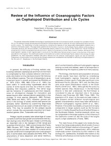 Review of the Influence of Oceanographic Factors on Cephalopod