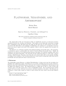 Flatworms, Nematodes, and Arthropods