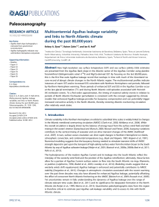 Multicentennial Agulhas leakage variability and links to North