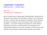 constant curiosity - users.monash.edu.au