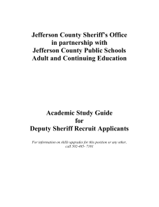JCSO Study Guide - Jefferson County Sheriff`s Office