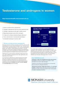 Testosterone and androgens in women