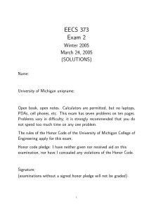 Exam 2 solution  - EECS @ Michigan