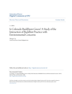 Is Colorado Buddhism Green? - Digital Commons @ DU