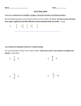 Name______________________ Date____________ Unit 6 Study