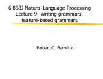 6.863J Natural Language Processing Lecture 9: Writing grammars