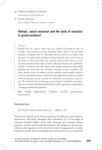 Refusal, social exclusion and the cycle of rejection: A cynical analysis?
