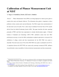 Calibration of Phasor Measurement Unit at NIST