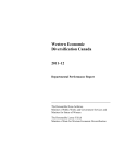 Western Economic Diversification Canada 2011–12