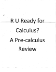 Calculus?