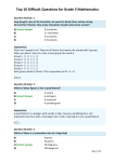 Top 10 Difficult Questions for Grade 3 Mathematics