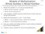 Models of Multiplication: Whole Number x Mixed Number