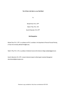 The 4% Rule is Not Safe in a Low-Yield World by Michael Finke, Ph