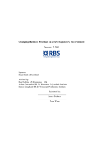 Changing Business Practices in a New Regulatory Environment