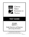 SPANISH SUBTEST I