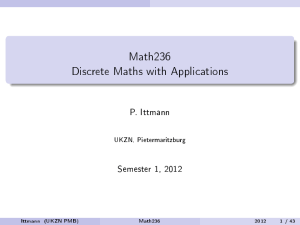 Lecture 15 - Mathematics