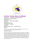 Activity: Gravity, Mass and Weight - GK-12