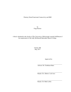 Pituitary Gland Functional Connectivity and BMI by Paige Rucker A