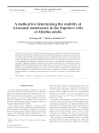 A method for determining the stability of lysosomal membranes in