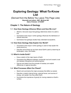 Exploring Geology: What-To