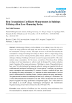 Heat Transmission Coefficient Measurements in Buildings Utilizing a