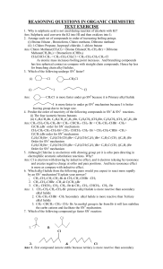 REASONING QUESTIONS IN ORGANIC CHEMISTRY TEXT