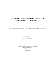 economic consequences of the size of government in australia