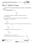 Lesson 14: Similarity in Triangles